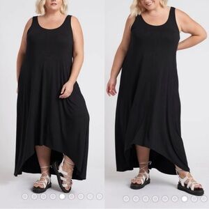 Universal Standard Athena Divine Jersey Black Maxi Dress 2XL 30 Lounge Soft Knit